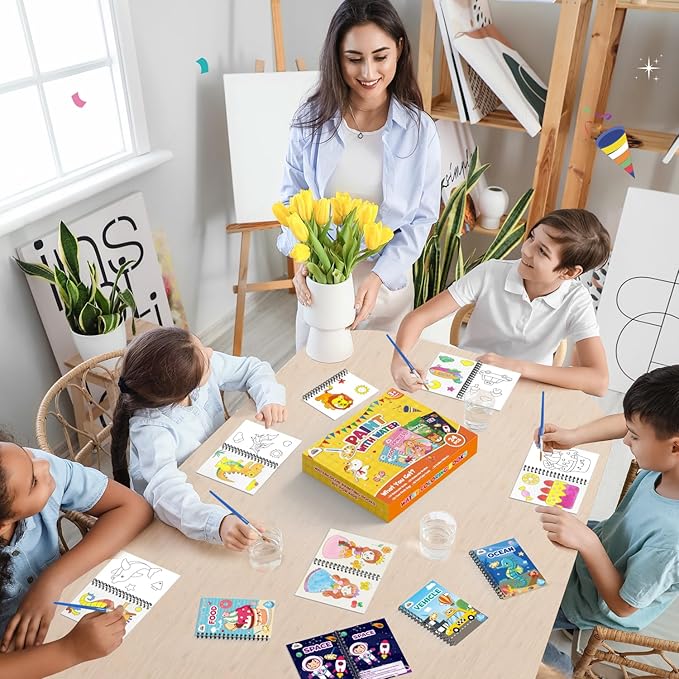 ZMLM 24 Water Coloring Books for Kids Party Favors - Bulk Mini Coloring Books for Kids Ages 4-8,Small Birthday Goodie Bag Stuffers School Teacher Return Gift Art Crafts Classroom Prizes (Classic)