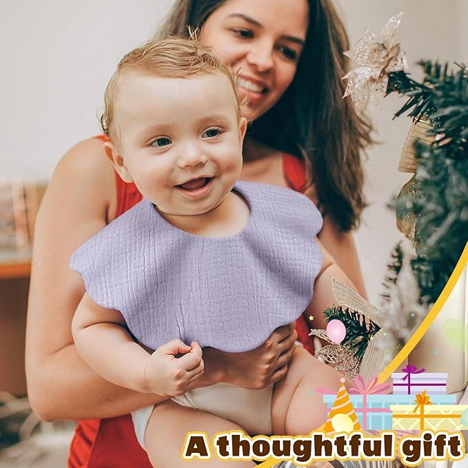 Baby Bibs Muslin Drool Teething Drooling Bibs for Baby Girl Boy Muslin Cotton