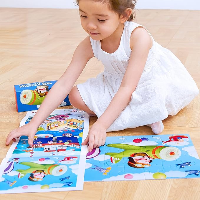 TOI Leveled Puzzles for Kids Aged 3 and Up, Toddler Puzzle Preschool Learning Jigsaw Puzzles, Large Pieces Educational Game for Boys Girls, Classic Education Step 3