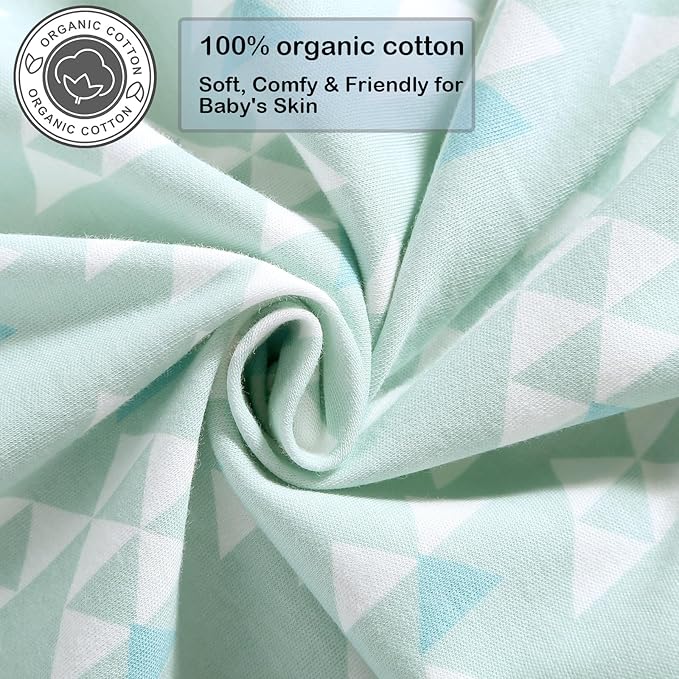 Sleepsack Swaddle,Sleep Sack 6-12 Months,Adjustable Wearable Transition Blanket,Miracle Swaddles for Babies Large,100% Cotton(Green)