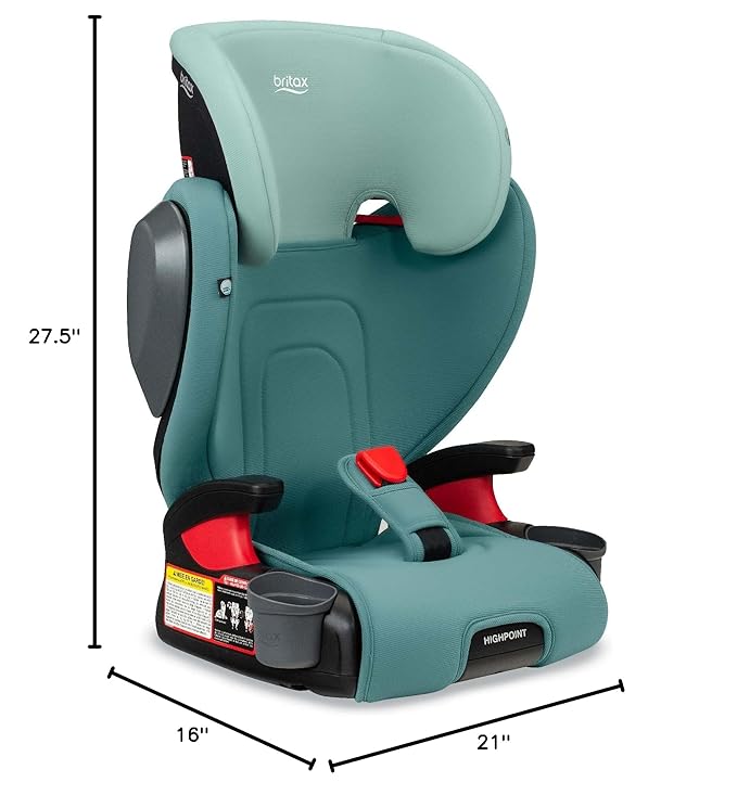 Britax Highpoint Backless Belt-Positioning Booster Seat, SafeWash Green Ombre