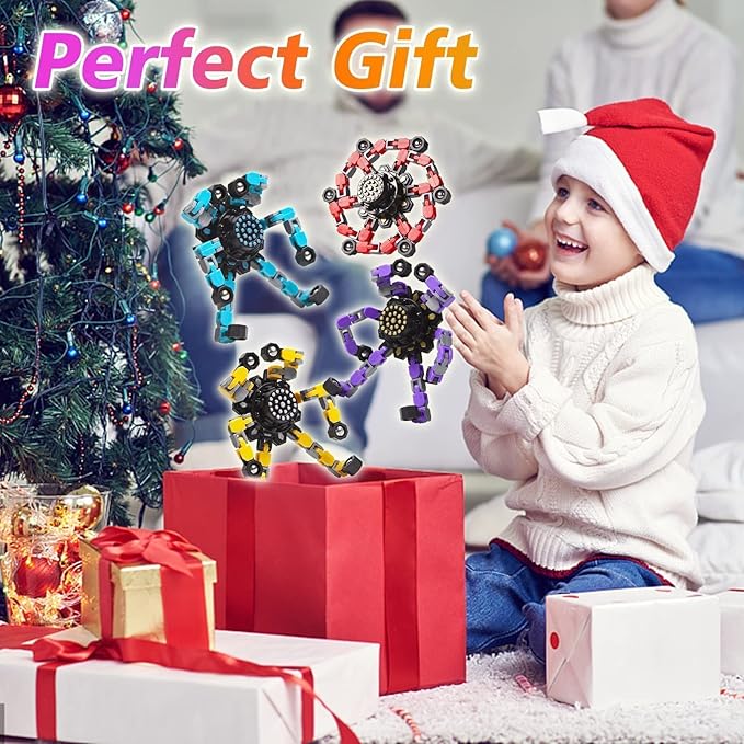 Transformable Fidget Spinners 32 Pcs for Kids and Adults Stress Relief Sensory Toys for Boys and Girls Fidget Toy Classroom Party Favors for Kids 4-8 8-12, Goodie Bag Stocking Stuffers Gifts
