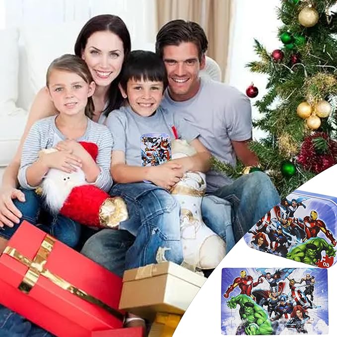 Puzzles for Kids Ages 4-8,60 Piece Puzzles for Kids in a Metal Box, Educational Jigsaw Puzzles 60 Piece Puzzle Games Puzzle Toys Childrens for Girls and Boys (0665)