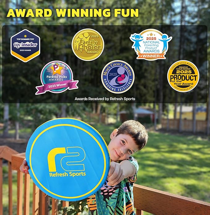 Soft Disc Flying Toy - Doesn't Hurt to Catch - Best Stocking Stuffers For Kids & Adults All Ages - Gifts for Boys & Girls 4 5 6 7 8 9 10 11 12 13 + Year Old Boy - Beach Toys For Kids Outdoor Games