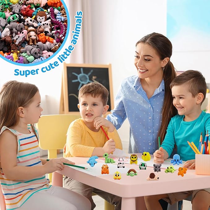 35 PCS Mystery Animal Figurines, Randomly Selected from Over 200 Unique 3D Printed Animal Figurines, Fidget Desk Toys, Cute Small Gifts for Kids, Party Favors, Office Desk Pet, Treasure Box Rewards