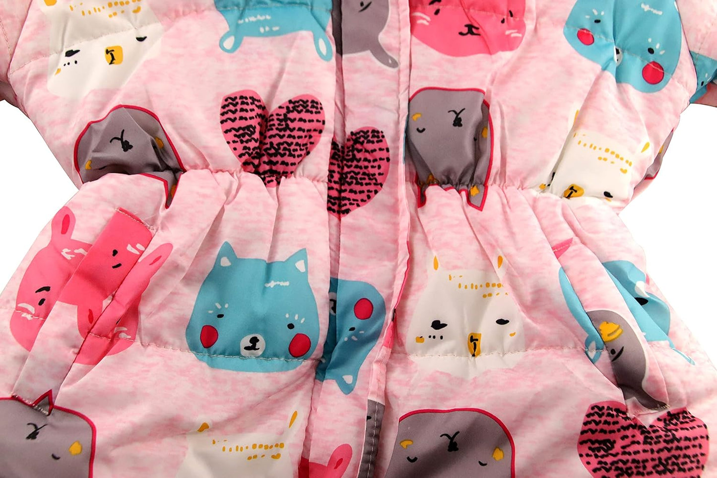 Miss Bei Girl's Winter Coat Jacket Hooded Kids Toddler Flower Print Parka Outwear Warm Cotton Puffer Hooded Jacket