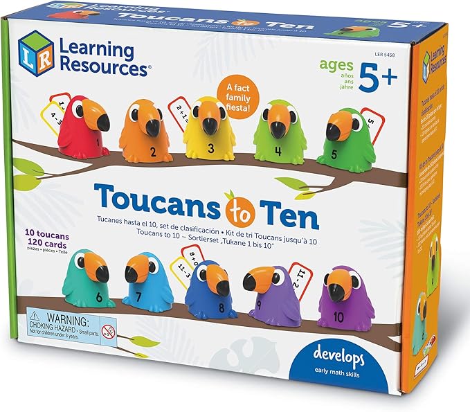 Learning Resources Toucans to 10 Sorting Set, Counting & Sorting, Early Math Skills Toy, Ages 5+