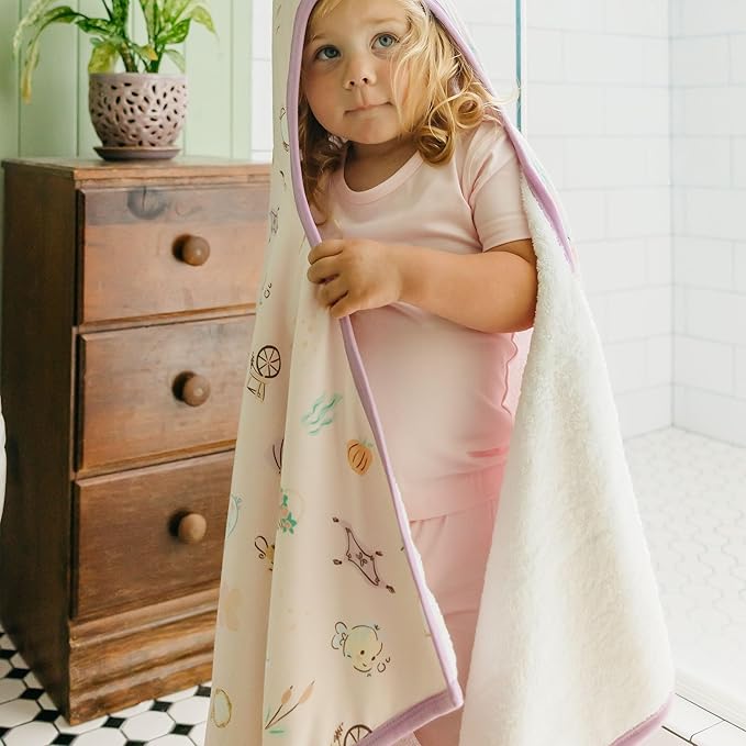Copper Pearl Premium Big Kid Hooded Towel Enchanted Friends