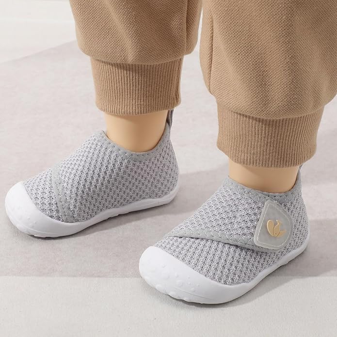 FEETCITY Baby First Walking Shoes Wide Baby Shoes Infant Sneakers Newborn Crib Shoe Barefoot Lightweight Slip On Shoe