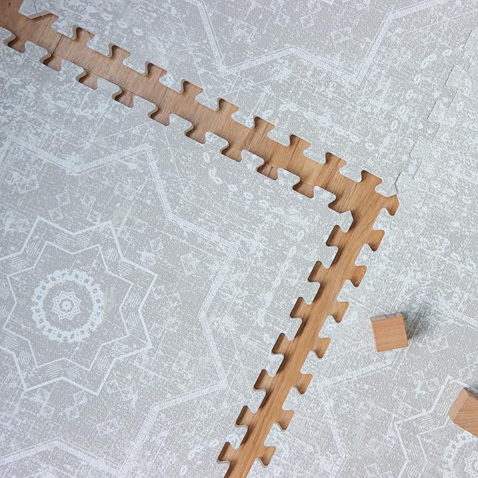 Baby Play Mat for Floor - Layla (4x6ft) - Premium EVA Foam Play Mat for Babies & Toddlers (Ages 0-5+) - Non-Toxic Playmat for Tummy Time, Crawling & Playroom - Stylish & Comfortable