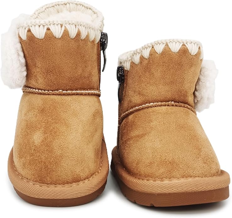 Baby Boots Winter Snow Booties Infant Boys Girls Outdoor Warm Shoes for Cold Weather 6 9 12 15 18 24 Months