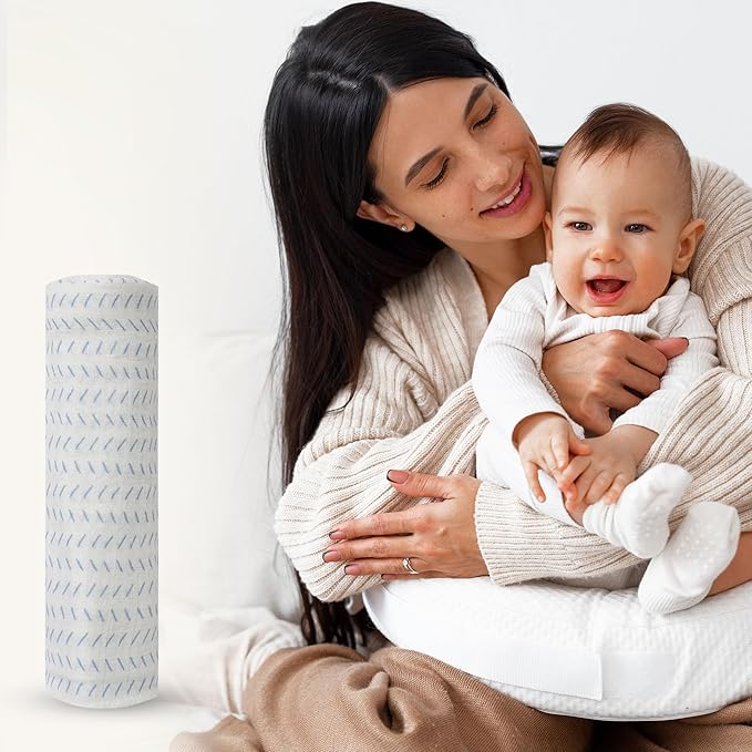 Muslin Baby Swaddle - Breathable Receiving Blankets for Newborn Baby, 70% Viscose derived from Bamboo, 30% Spandex, Imported