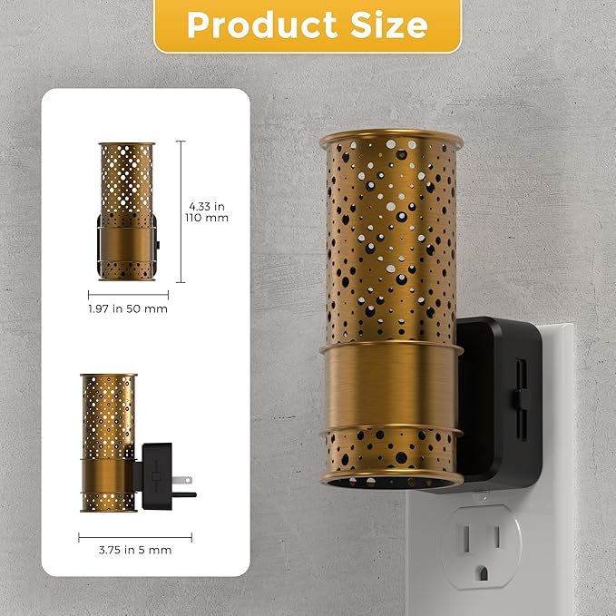 L LOHAS LED Night Light, Dimmable Night Lights Plug into Wall, Vintage Nightlight with Light Sensor, Soft White, 0-100LM Plug in Aesthetic Night Light for Adults Bathroom Hallway Gift, 1 Pack