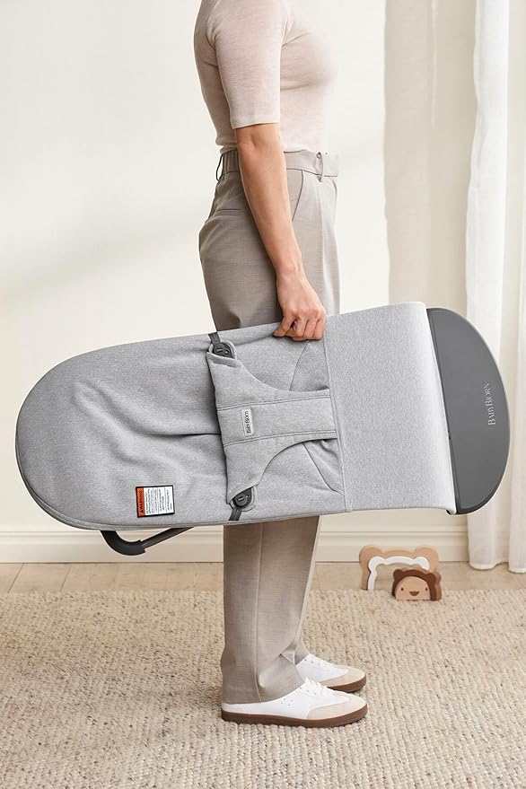 BabyBjörn Bouncer Bliss, Woven Mélange, Light Grey