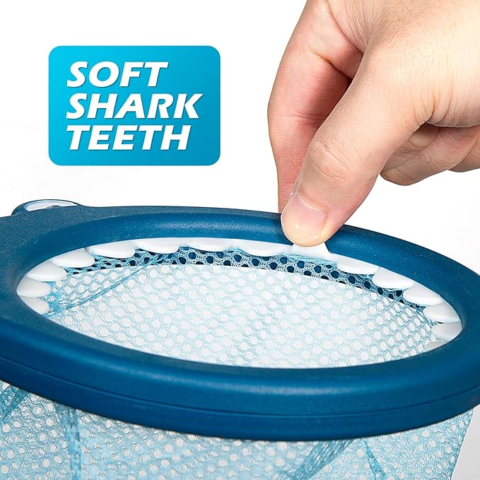 No Hole Mold Free Bath Toys for Toddlers 1-3, Water Toys for 6-12 Months Infants with Storage Bag, Baby Shark Toys for Pool, Bathtub, Beach, Shower, Tub, Kids Boys Girls