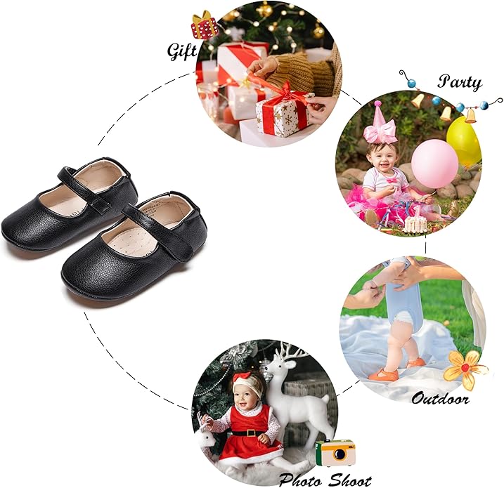 Soft Sole Baby Shoes - Infant Baby Walking Shoes Moccasins Rubber Sole Crib Shoes