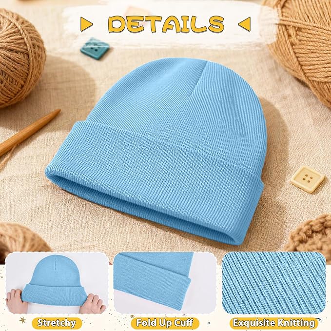 ZOORON Toddler Beanie Baby Kids Beanies Warm Winter Hat Knit Skull Cap for Boys & Girls Soft Children Infant Hat