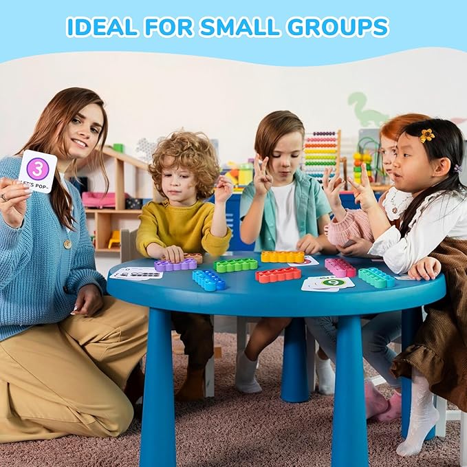 Joycat Ten-Frame Math Learning Tools for Elementary-8 Ten Frames and 20 Task Cards Math Counting Games with for Preschool Kindergarten Classroom Learning Activities Kids Ages 3-5