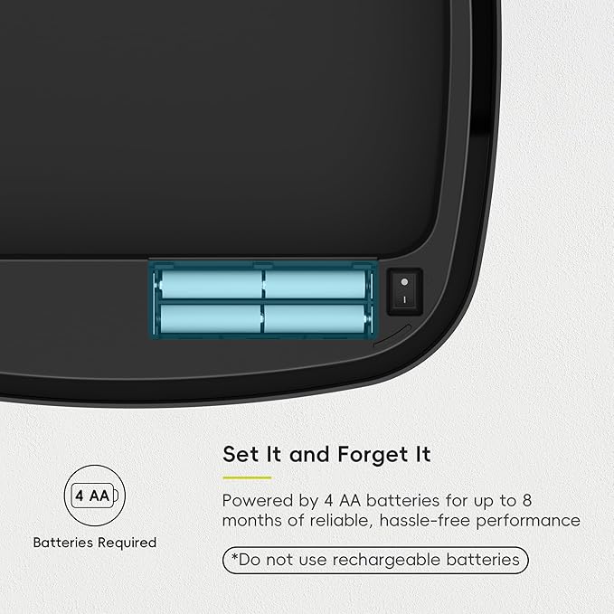 EKO EcoSmart 80L / 21.1 Gallon Motion Sensor Trash Can – Tall, Large Touchless Automatic Kitchen Garbage Bin with Soft-Close Lid for Home or Office, Brushed Stainless Steel, Matte Black