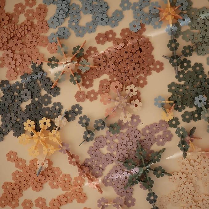 mushie HEX Connect Building Toy Set | 100 Pieces for Kids 5 Years+ | Preschool Educational and Toddler Montessori Toys