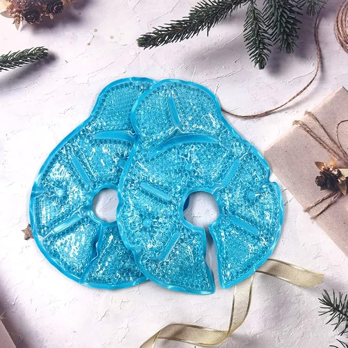 Reusable Breast Ice Packs, Breast Therapy Pack, Breastfeeding Essentials, for Breastfeeding Relief, Engorgement, Swelling Augmentation, Mastitis, Mastectomy Recovery, 2 Pack (Blue)