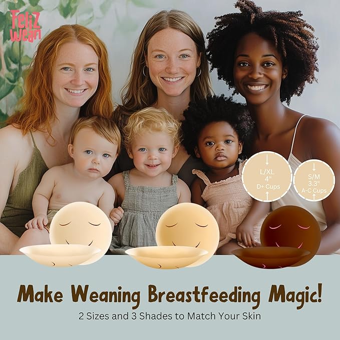 Weaning Breastfeeding 3.3" Nipple Covers for Toddlers– Breastfeeding Weaning Nipple Shields, Breast Nursing