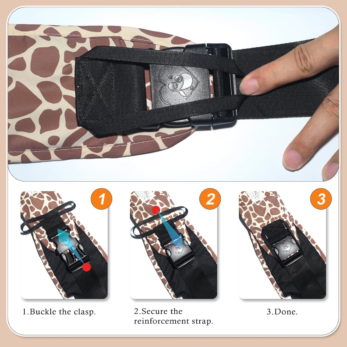 Baby Carrier Newborn to Toddler-Adjustable Baby Sling Carrier,Toddler Carrier for 25-60lbs,Comfortable Baby Sling for Hands-Free Carrying (Coral Leopard Print)