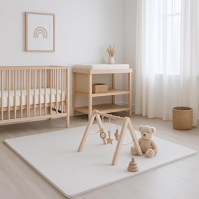 Toddlekind Playmat -Classic Foam Play Mat- 4 x 4 feet Premium Quality Foam Play Mat for Babies/Toddlers, Stylish, Non-Toxic, Odorless, Stone