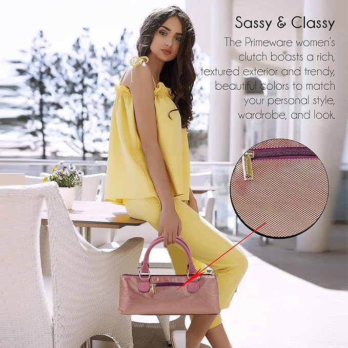 Wine Clutch Bag (Thermal Insulated) Trendy Women’s Carry Tote | Holds Red & White 750mL Bottles | Trendy Fashion | Incl. Portable Waiter-Style Corkscrew