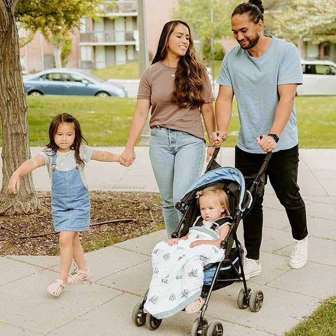 Little Unicorn Newborn Receiving Quilt | Ultra- Soft, Multi-Layered Muslin Fabric | Gift for Newborns & on-The-go (Prickle Pots)