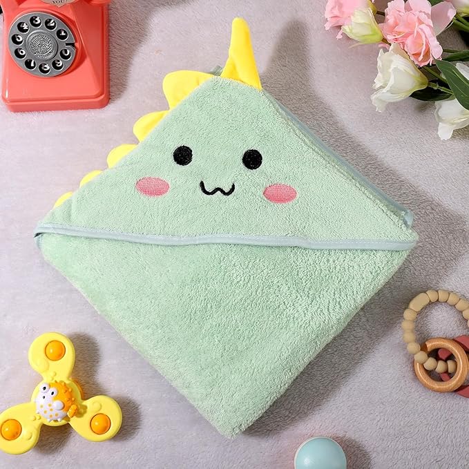 Baby Hooded Towels,31 x 31 in Baby Washcloths, Infant Super Soft Baby Bath Towels with Hood for Toddlers1-3,Highly Absorbent Viscose Hooded Towel for Boys, Girls, Newborn Essentials