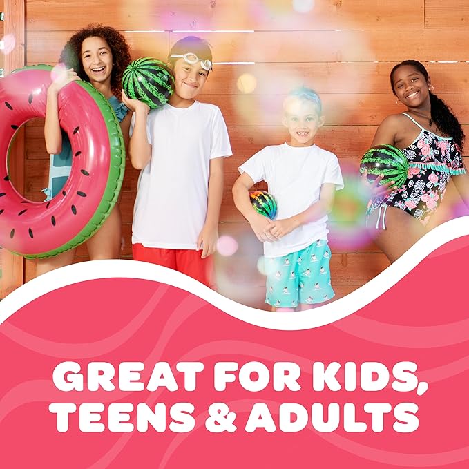 Watermelon Ball Lit - Glow in The Dark Pool Toy for Kids Ages 8-12, Teens, Adults - 9 Inch Swimming Pool Game for Family Fun
