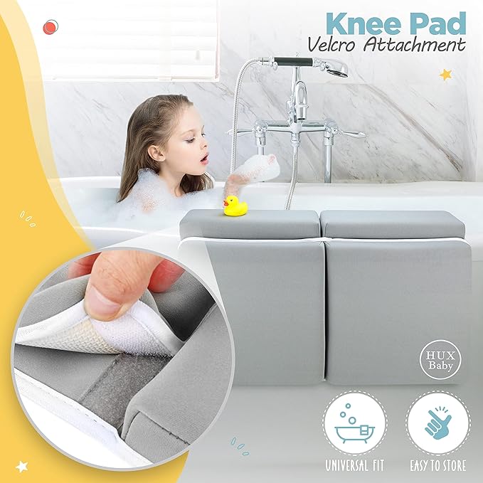 Baby Bath Kneeler and Elbow Rest Pad Set, Kneeling Pad for Bathing Babies, Bathtub Cushion for Knees and Elbows, Knee Foam for Bathing Baby, Bath Cushion, Soft tub Kneeling Memory Foam