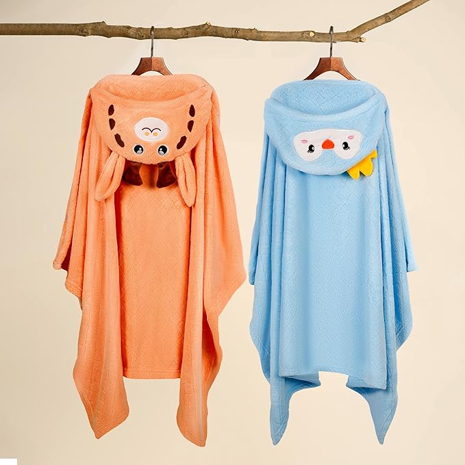 Toddler Towels with Hood Kids Towel Bath Baby Towels with Hood for Boy Girl 0-5 Years, 2-Pack Soft Absorbent Toddler Bath Towe Baby Bath Towel, Thick 50''x32'' Kids Hooded Towel for Toddlers