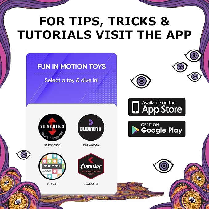 Shashibo Seasonal Halloween - Shape Shifting Box - Award-Winning, Patented Magnetic Puzzle Cube w/ 36 Rare Earth Magnets - Fidget Transforms Into Over 70 Shapes (Hypnotic Digital) - Limited Edition