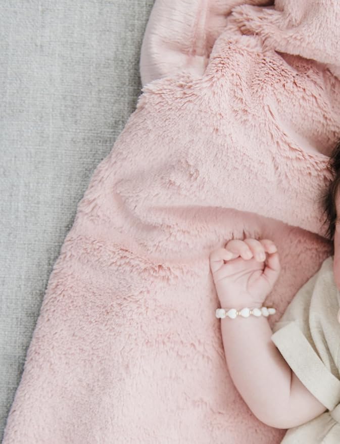 SARANONI Luxury Receiving Blankets for Babies | Ultra-Soft Lush and Boutique Quality Baby Blanket | Ballet Slipper Pink - 40" x 30"