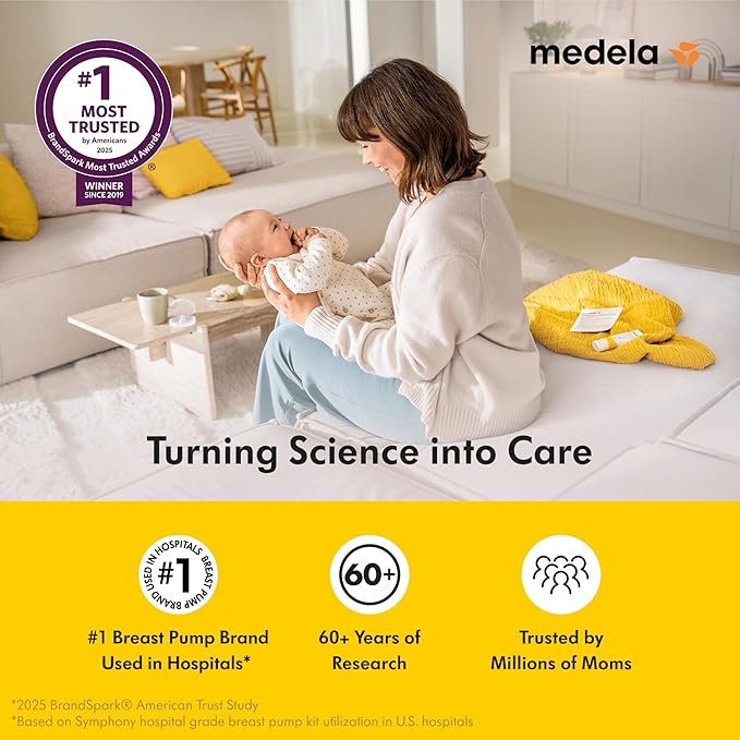 Medela Harmony Manual Breast Pump, Compact Swiss Design with PersonalFit Flex Shields and Medela's 2-Phase Expression Technology