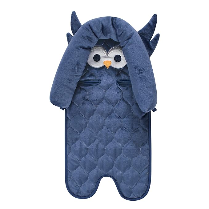 Hudson Baby Unisex Baby Car Seat Insert, Blue Owl, One Size
