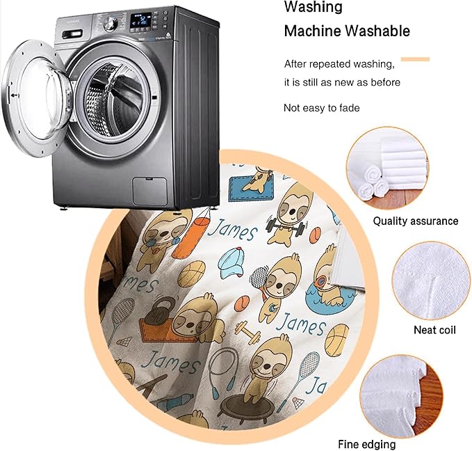 Personalized Custom Baby Blanket with Name - Swaddle Blanket for Toddlers, Infants, Kids, Shower, Newborns - Nursery Stroller Crib Decor Throw - Birthday Gift