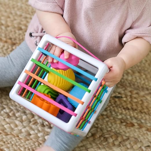 Fat Brain Toys InnyBin Shape Learning Toys, Sensory Toys for Babies and Toddlers, Baby Toys Ages 10 Months+