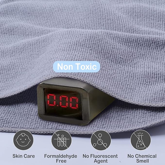 Viviland Baby Towels and Washcloths, Soft Absorbent Baby Bath Towel Set, Elephant Hooded Towels with 5 Infant Face Washcloths (6 Pieces)