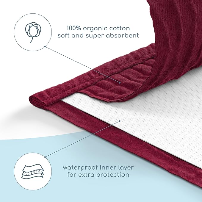 Muslin Burp Cloths Set, 6 Pieces, 100% Organic Cotton Hand Washcloths for Baby Boys and Girls Extra Absorbent and Soft Burping Rags (Florals - Multi Colored)