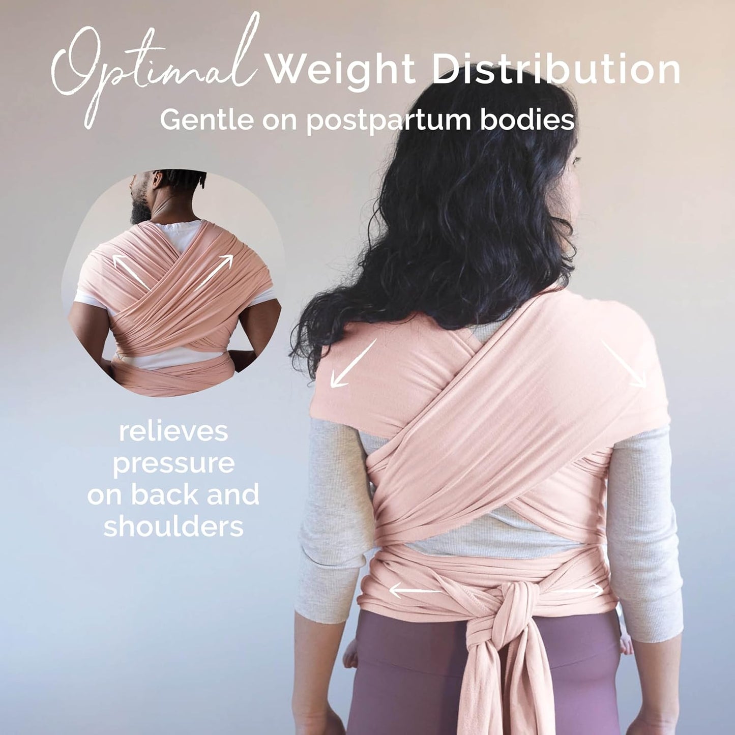 Boba Baby Wrap Carrier – Original Baby Sling Carrier for Newborns (7–35 lbs), Soft, Secure, Hands-Free & Ergonomic, Ideal for Comfortable Bonding, New Parents (Serenity Bloom)