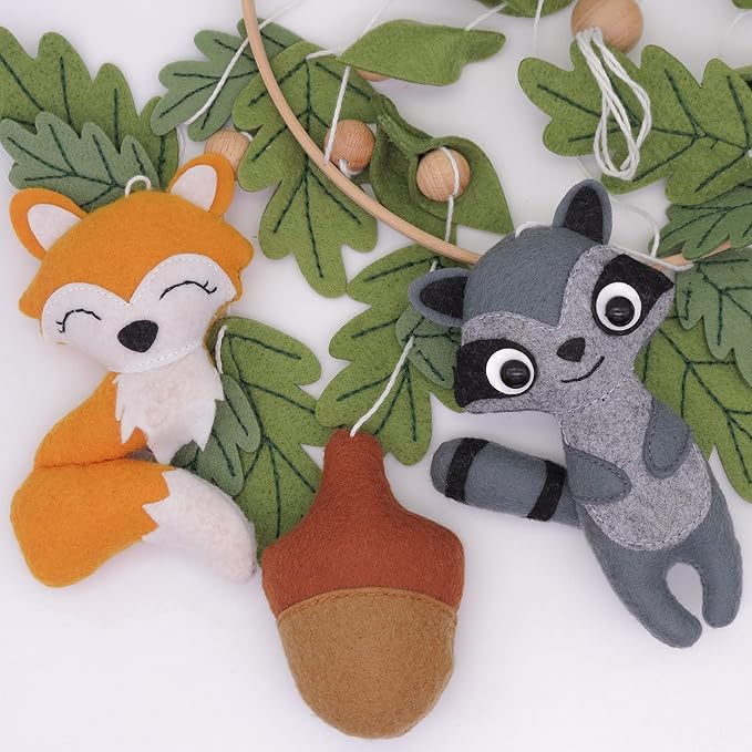 Woodland Crib Mobile Woodland Baby Mobile for Crib Forest Animals Theme Mobile Nursery Decor Baby Crib Mobile for Boys Girls