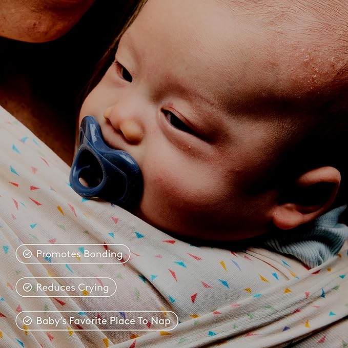 Baby Tula Stretchy Tencel™ Baby Wrap Carrier – Soft Newborn & Infant Wrap Sling, Ergonomic Hands-Free Baby Carrier, Breathable & Adjustable, Eco-Friendly for 8–25 lbs - Confetti