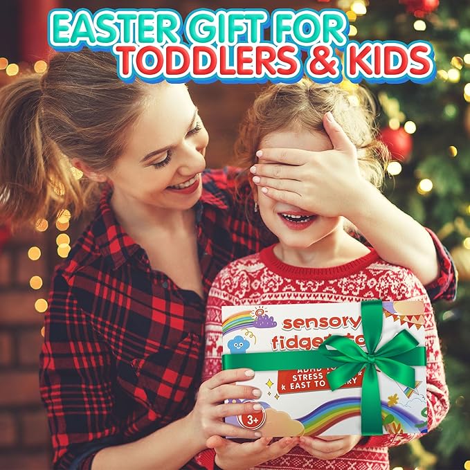 Dinosaur Color Sorting Sensory Toy Christmas Stocking Stuffers for Toddler Activities Fine Motor Matching Game Roadtrip Travel Essential Autism Fidget for Preschool Classroom Gift for Kid 3-5 Year Old