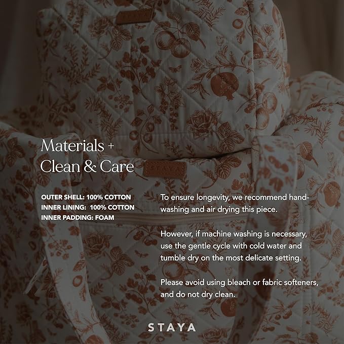 Staya Quilted Duffle Bag - Perfect Travel Companion, Quilted Weekender Bag for Women, (Peaches)