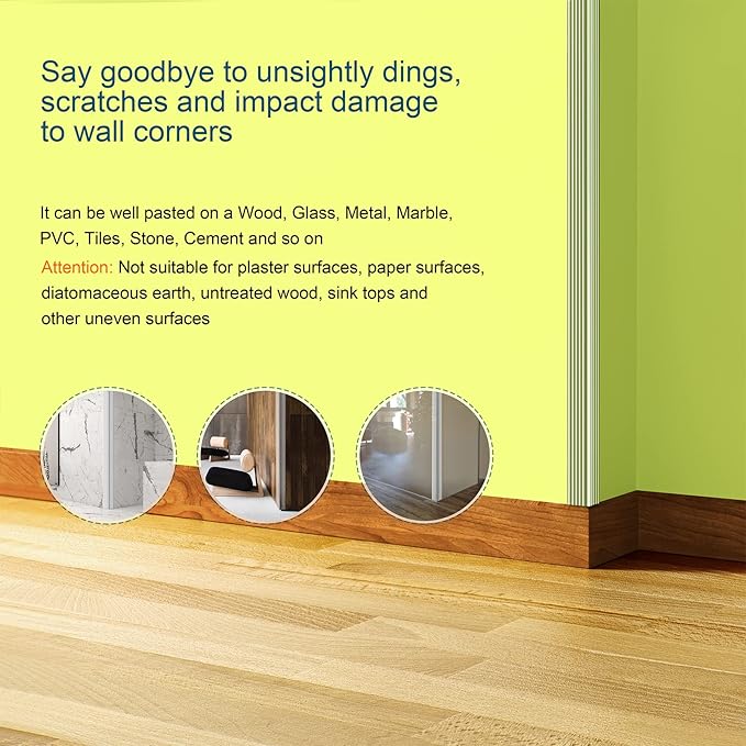 HOMREALM Baby Proofing 7.05ft Long (1.57" Wide) Corner Protector Baby Corner Guards Furniture Corner & Edge Safety Bumpers Clear Baby Proofing Bumper Cushion for Table Furniture Sharp Corners