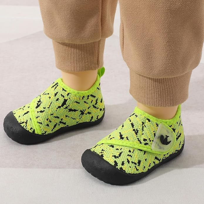 FEETCITY Baby First Walking Shoes Wide Baby Shoes Infant Sneakers Newborn Crib Shoe Barefoot Lightweight Slip On Shoe