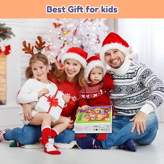 HmiL-U Whack a Mole Game Mat for Kids Ages 3-6 |Pounding Game for Kids with LED Lights & 2 Hammers|Interactive Educational Toy with Sound and Light|Christmas Birthday Gifts for Toddlers